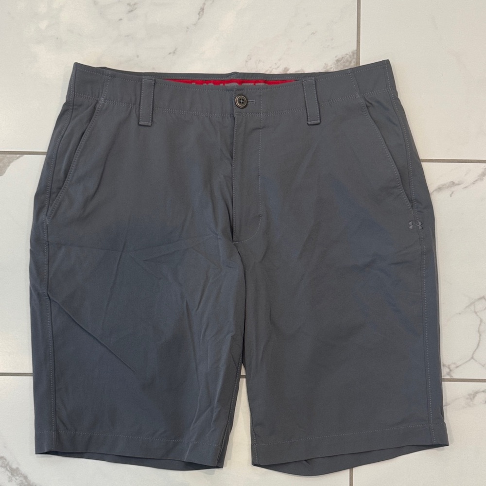 Under Armour Men's Charcoal Flat Front Shorts